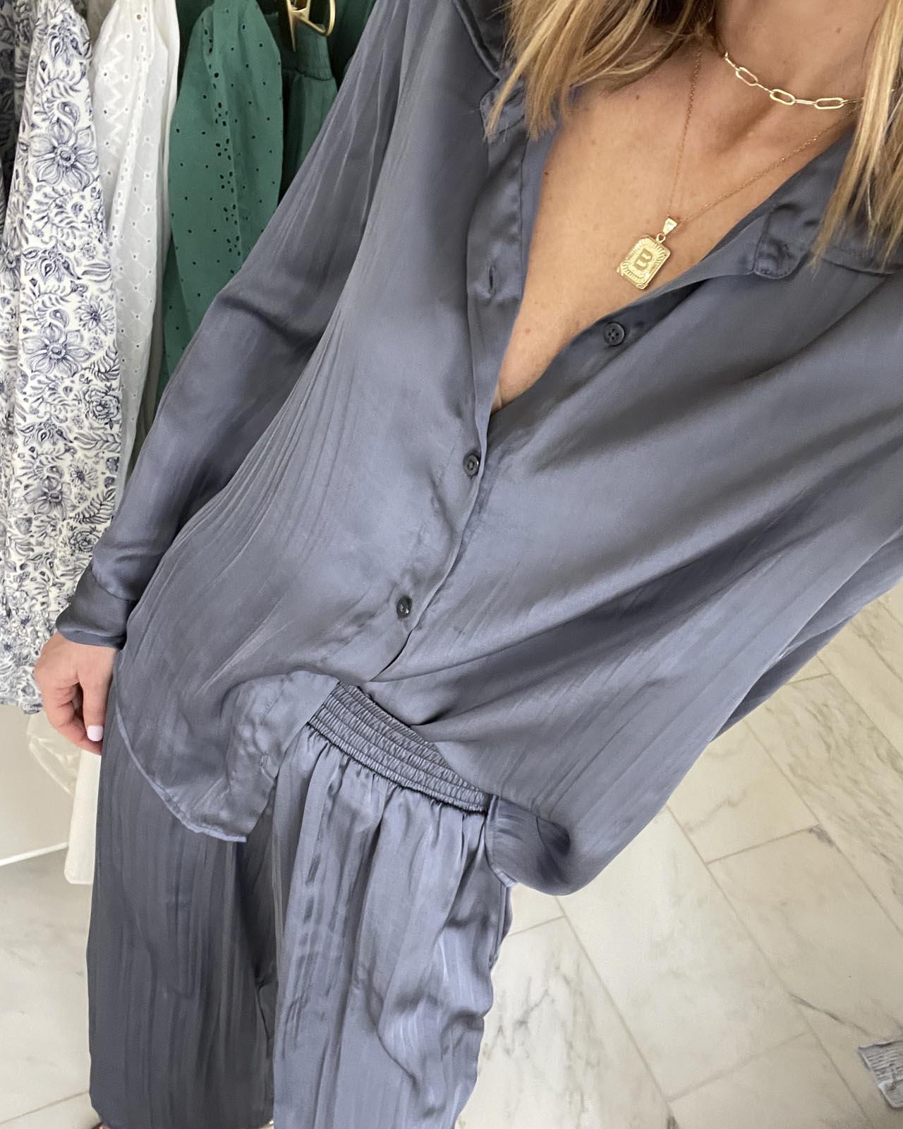 Splendid x Cella Jane Crinkle Button Down
