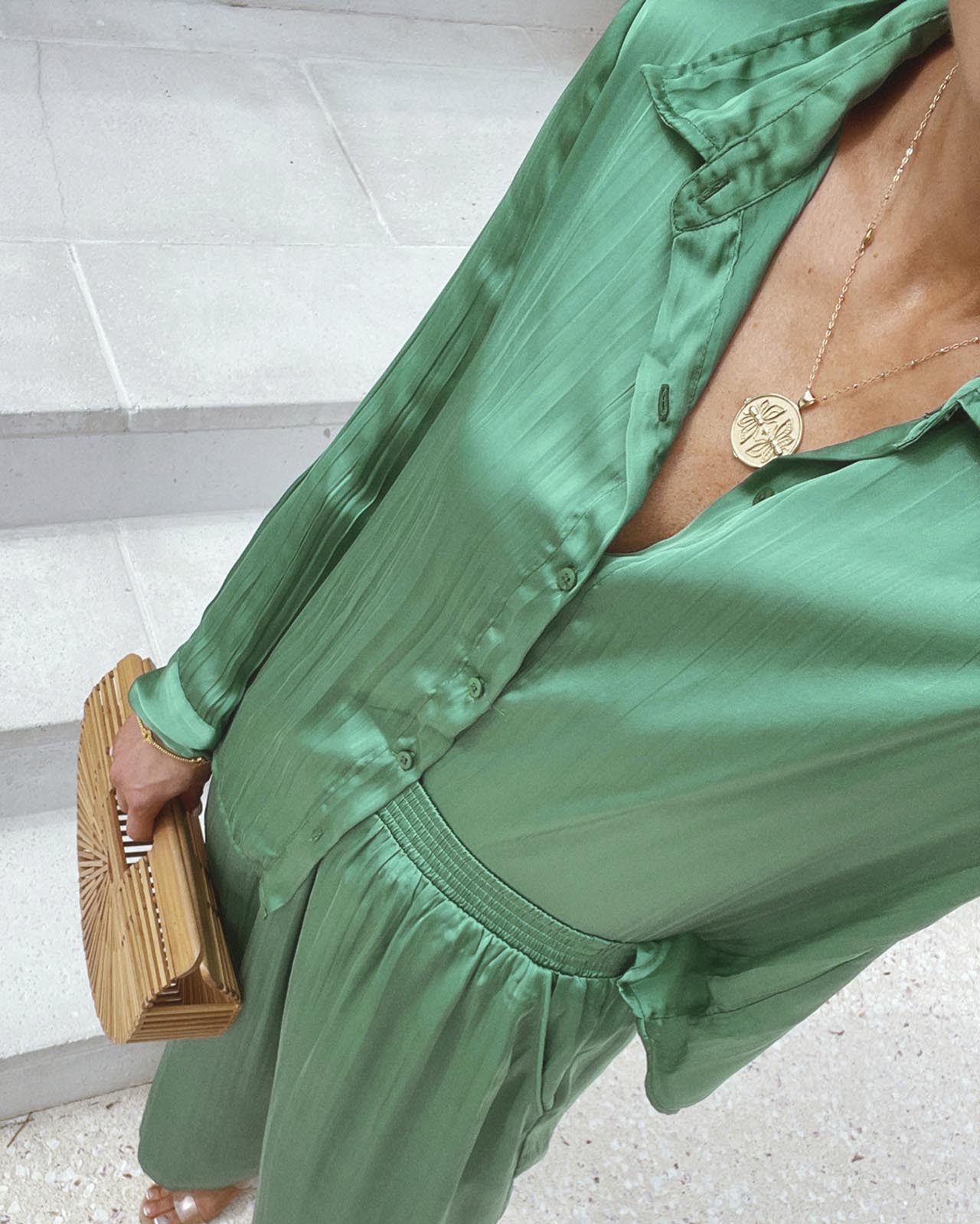 Splendid x Cella Jane Crinkle Button Down