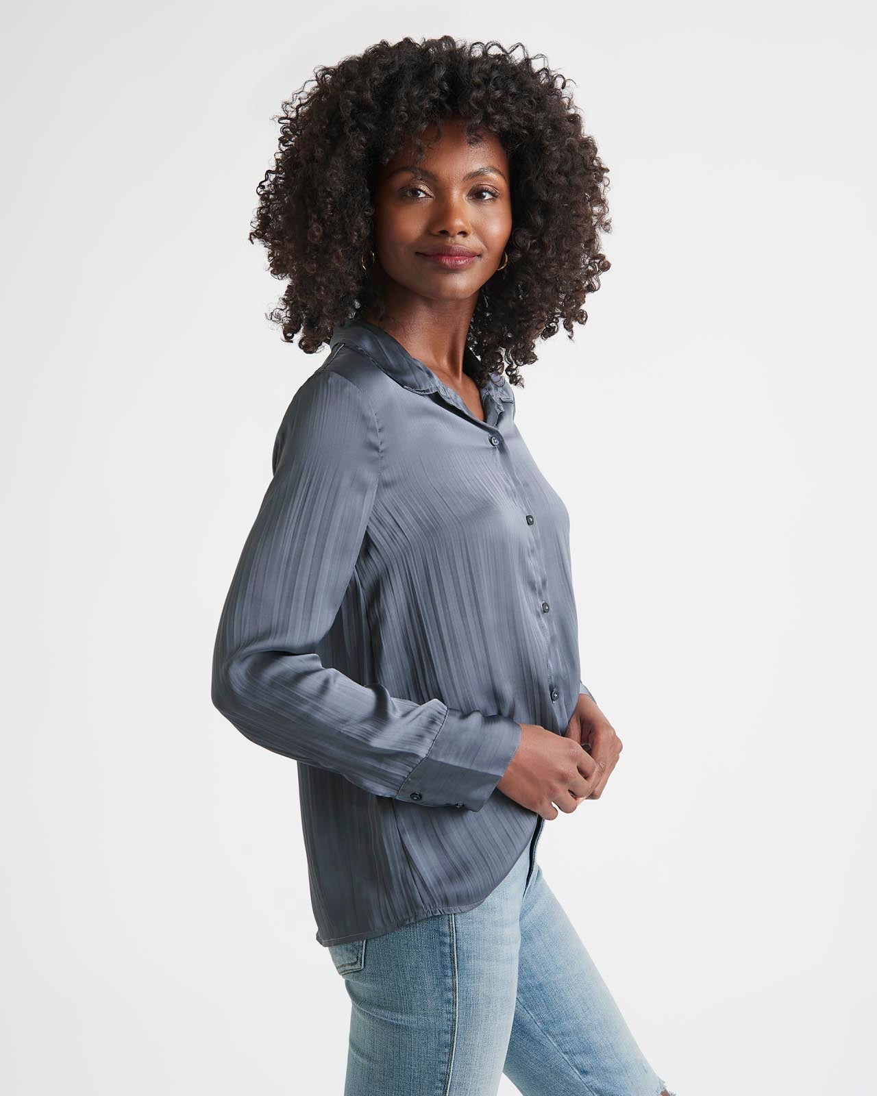 Splendid x Cella Jane Crinkle Button Down
