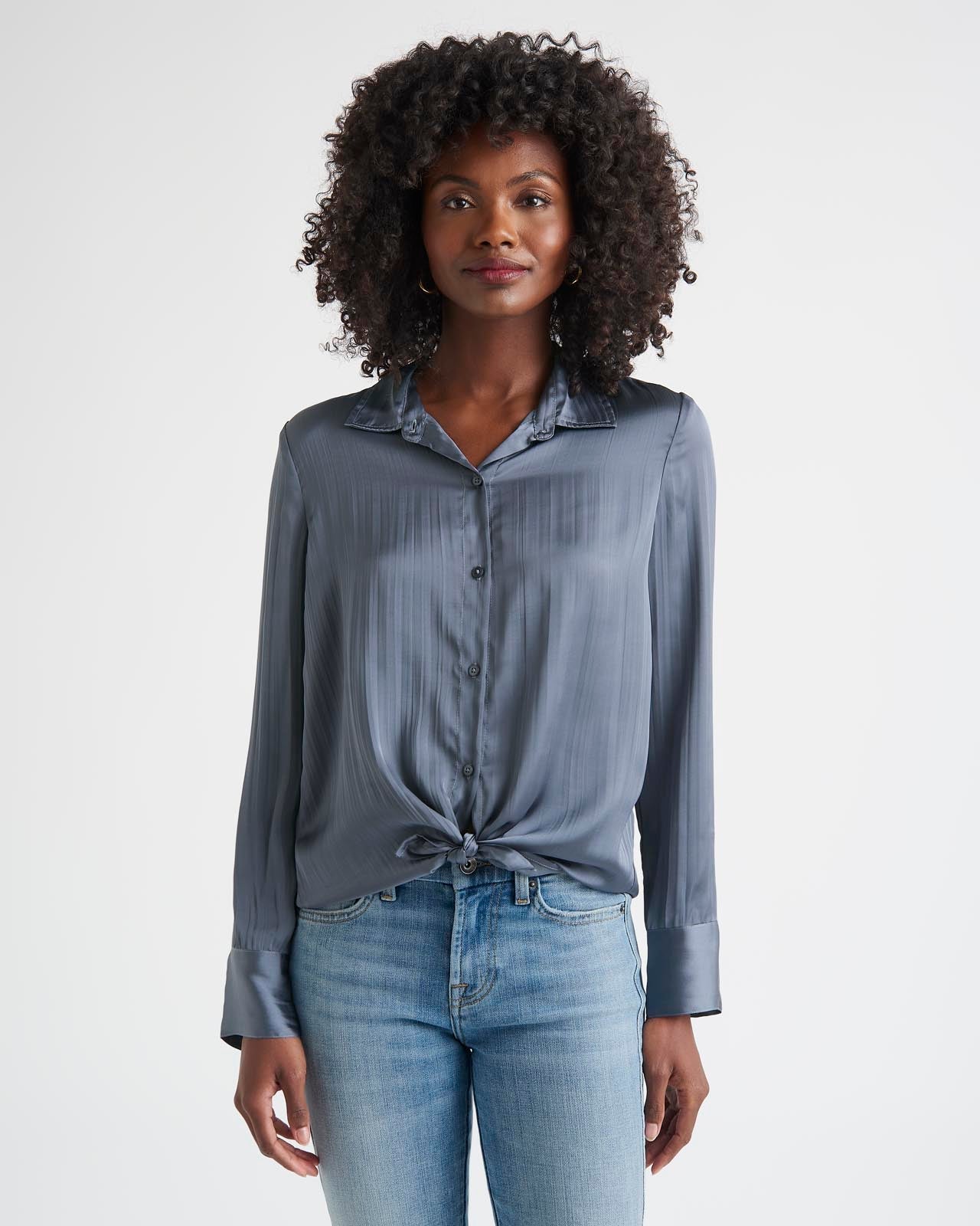 Splendid x Cella Jane Crinkle Button Down