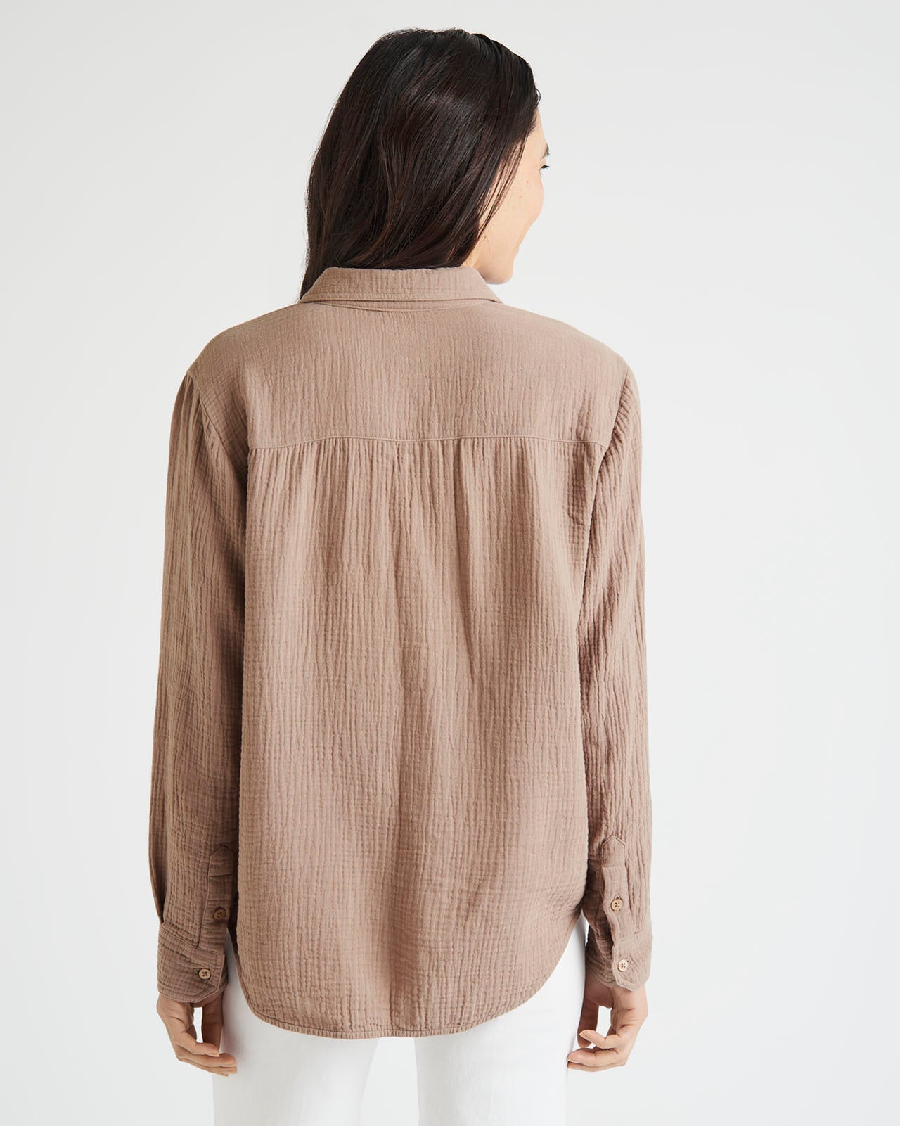 Kit Gauze Button Down Shirt