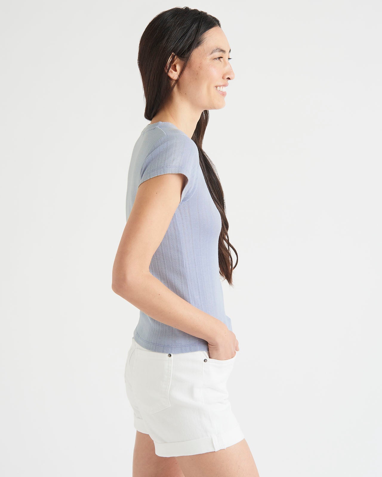 Arlie Pointelle Short Sleeve Tee