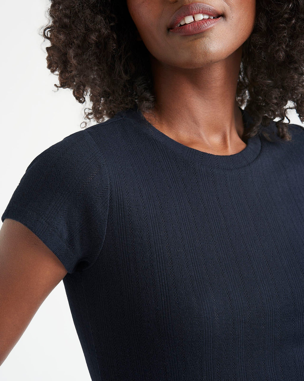 Arlie Pointelle Short Sleeve Tee