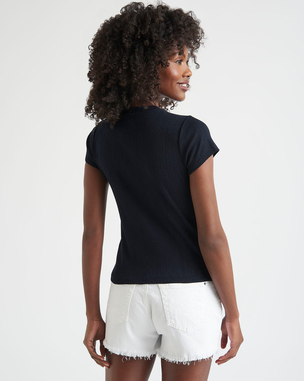 Arlie Pointelle Short Sleeve Tee