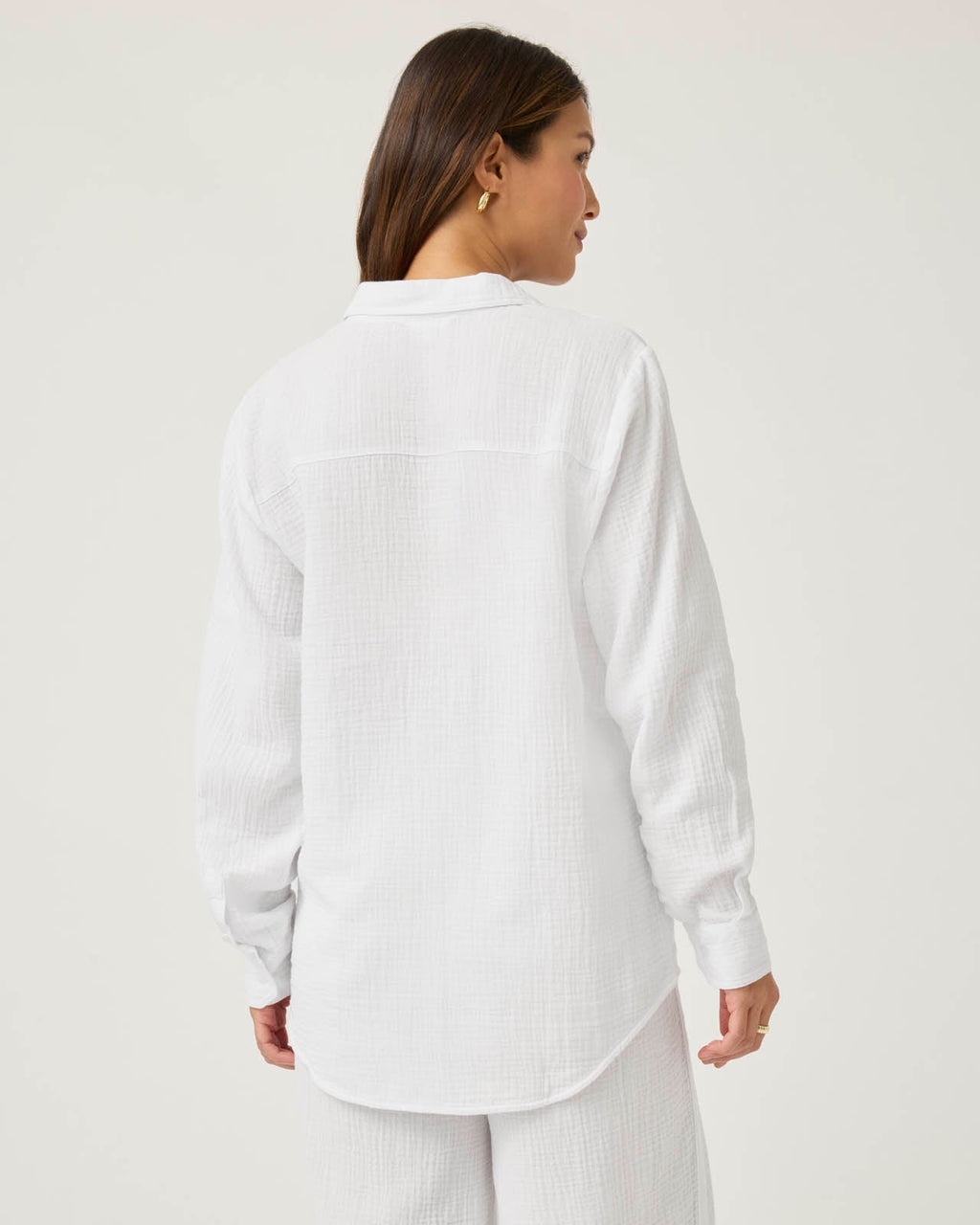 Kit Gauze Button Down Shirt